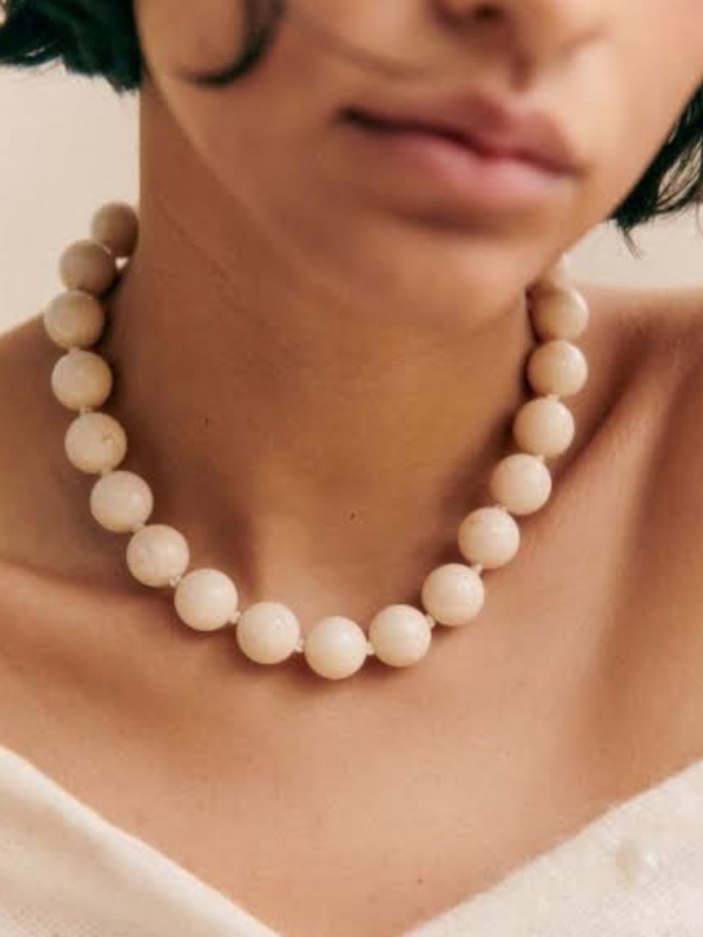 Sezane Danae Necklace in Ecru *like new*